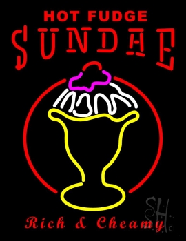 Hot Fudge Sundae LED Neon Sign