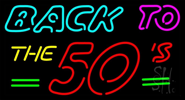 Double Stroke Back To The 50s LED Neon Sign