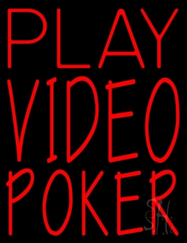 Play Video Poker LED Neon Sign