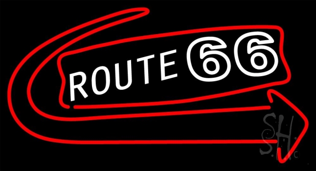 Route 66 With Arrow LED Neon Sign
