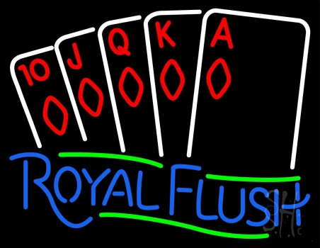 Royal Flush Poker LED Neon Sign