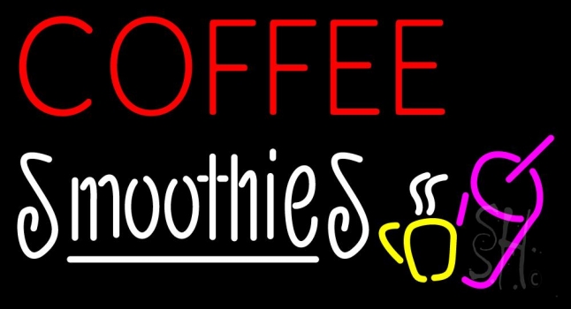 Red Coffee Smoothies LED Neon Sign