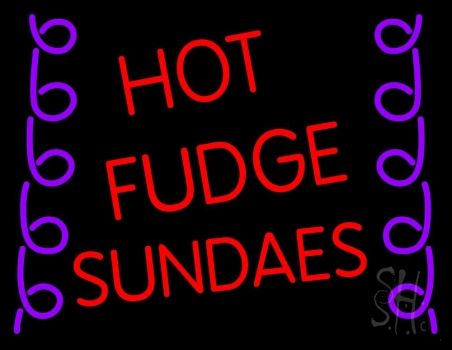 Red Hot Fudge Sundaes LED Neon Sign
