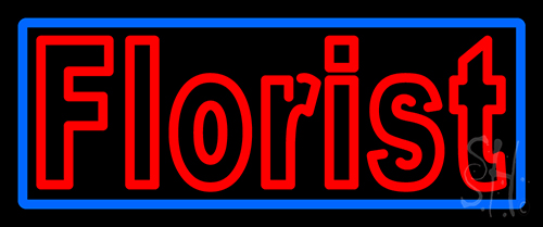 Cursive Red Florist LED Neon Sign