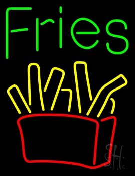 Green Fries Logo LED Neon Sign