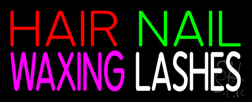 Hair Nail Waxing Lashes LED Neon Sign