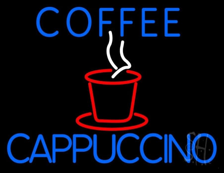 Blue Coffee Cappuccino LED Neon Sign