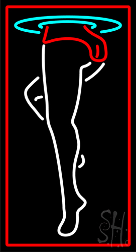 Strip Girl Leg Logo LED Neon Sign