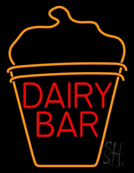 Dairy Bar With Logo LED Neon Sign