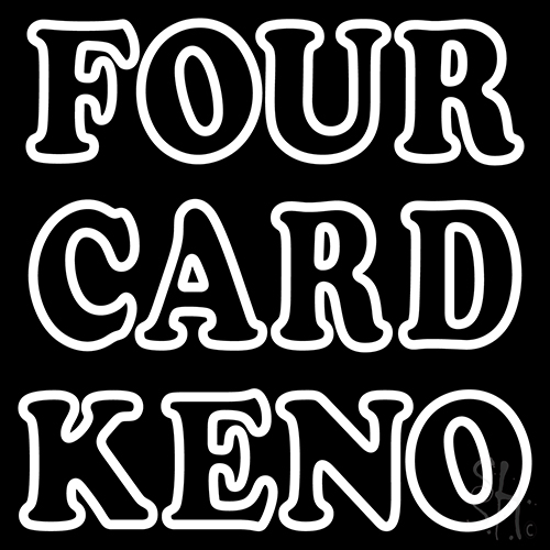 Four Card Keno LED Neon Sign