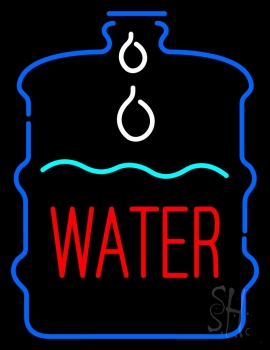 Red Water In Bottle LED Neon Sign