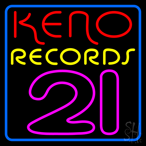 Keno Records 21 1 LED Neon Sign