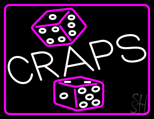 Dice Craps 2 LED Neon Sign