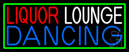 Bar Liquor Lounge Dancing With Wine Glasses LED Neon Sign