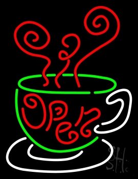 Open Inside Coffee Cup LED Neon Sign