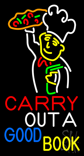Carry Out A Good Book LED Neon Sign