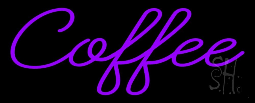 Purple Coffee LED Neon Sign