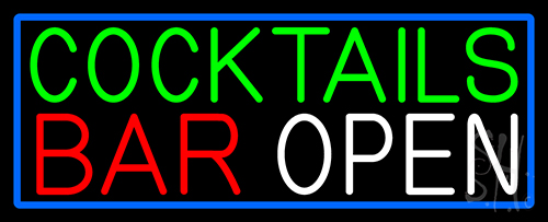 Cocktails Bar Open LED Neon Sign