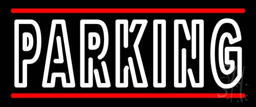 Double Stroke Parking LED Neon Sign