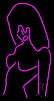 Pink Girl Strip Club LED Neon Sign