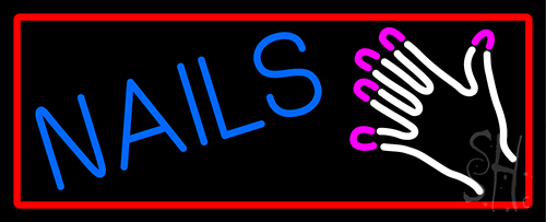 Nails With Hand Logo LED Neon Sign
