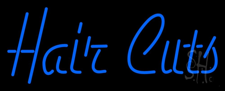 Blue Hair Cuts LED Neon Sign