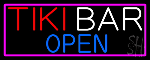 Tiki Bar Open LED Neon Sign