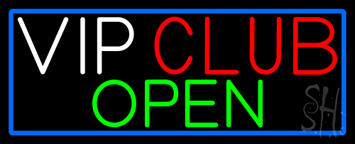 Vip Club Open LED Neon Sign