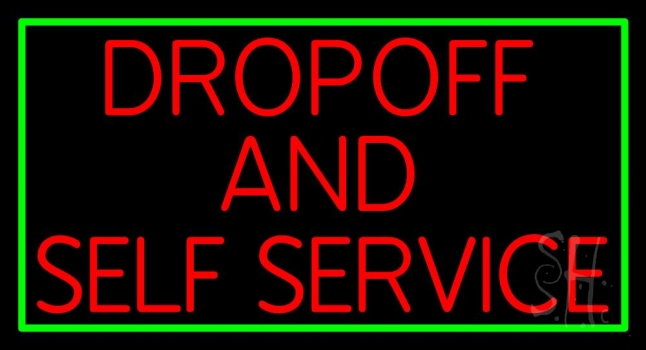 Drop Off And Self Service LED Neon Sign
