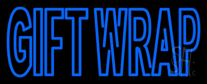 Blue Gift Wrap LED Neon Sign