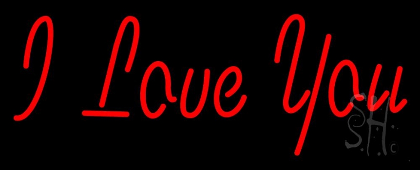 Red I Love You LED Neon Sign
