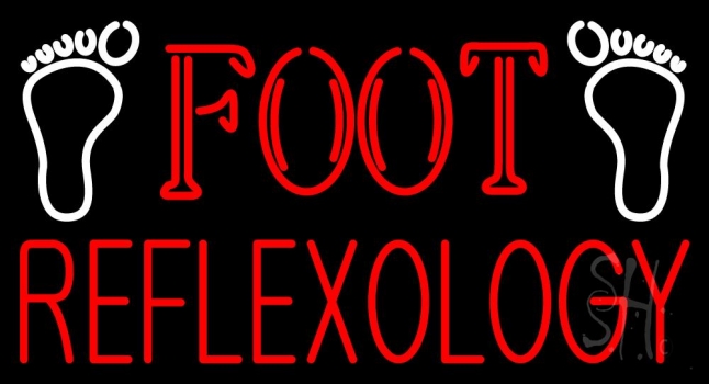 Red Foot Reflexology LED Neon Sign