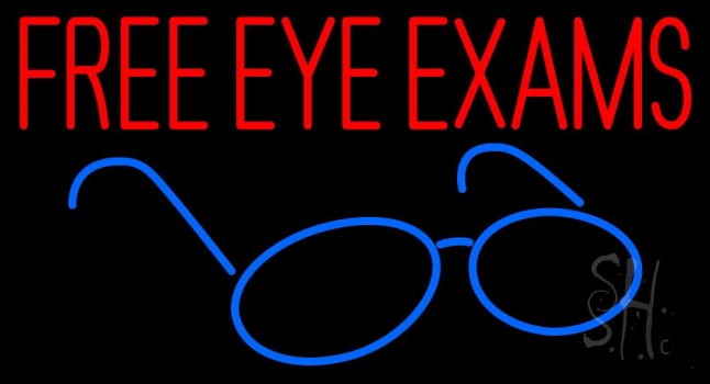 Free Eye Exams LED Neon Sign