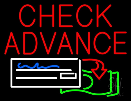 Red Check Advance With Logo LED Neon Sign