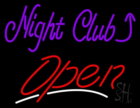 Night Club With Arrow Open LED Neon Sign