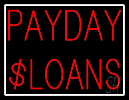 Red Payday Loans LED Neon Sign