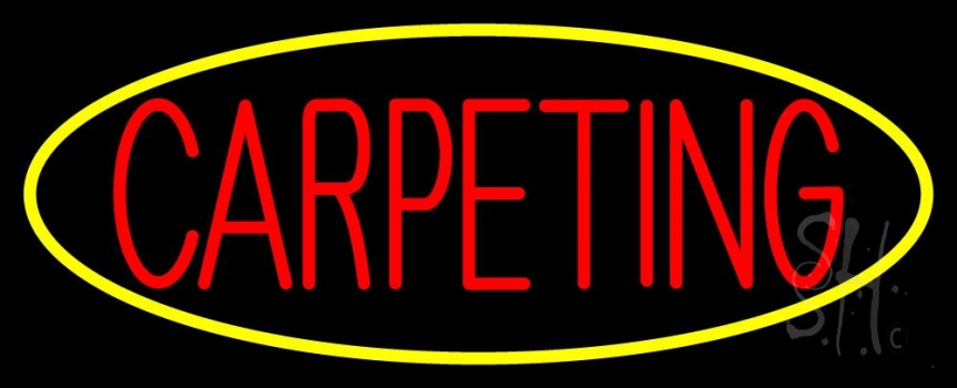 Red Carpeting Yellow LED Neon Sign