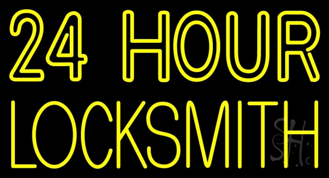 Double Stroke 24hr Locksmith LED Neon Sign