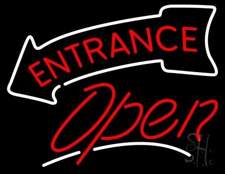 Entrance Red Open LED Neon Sign
