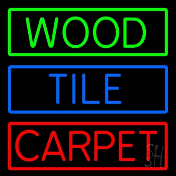 Wood Tile Carpet LED Neon Sign