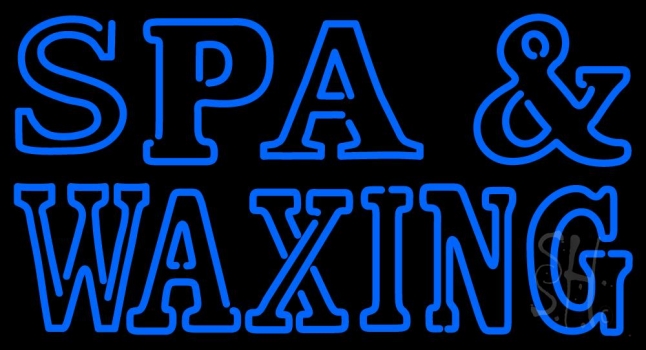 Blue Spa And Waxing LED Neon Sign