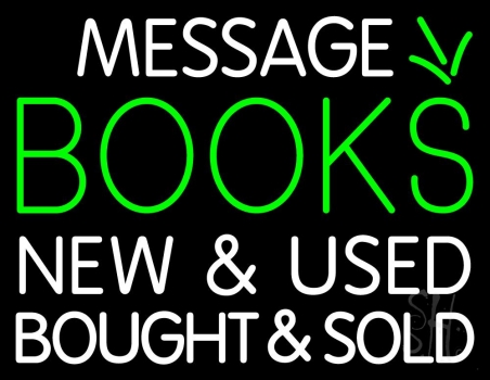 Custom Books New And Used Bought And Sold LED Neon Sign