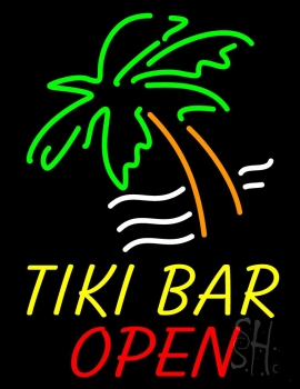 Tiki Bar Open LED Neon Sign
