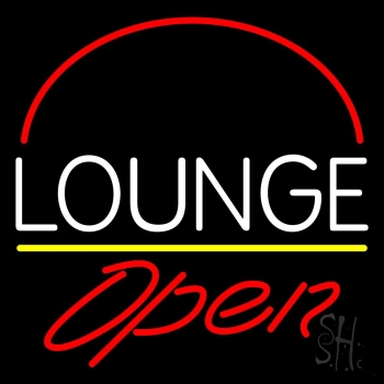 Block Lounge Open 2 LED Neon Sign