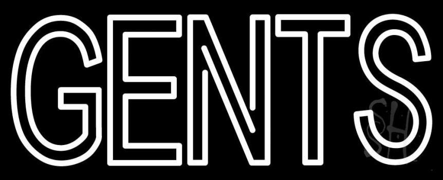 Gents 2 LED Neon Sign