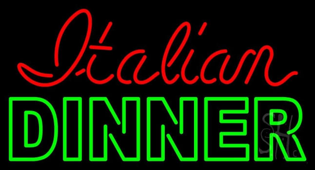 Italian Dinner 1 LED Neon Sign