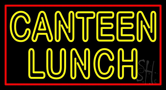 Double Stroke Canteen Lunch LED Neon Sign
