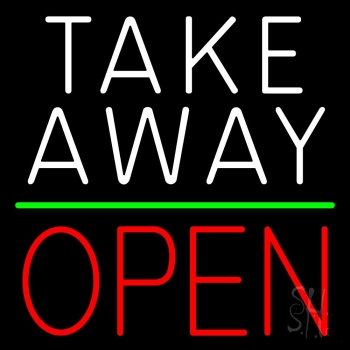 Take Away Open LED Neon Sign