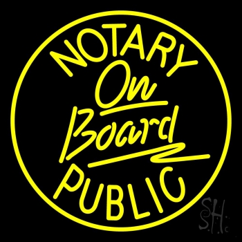 Notary Public On Board LED Neon Sign
