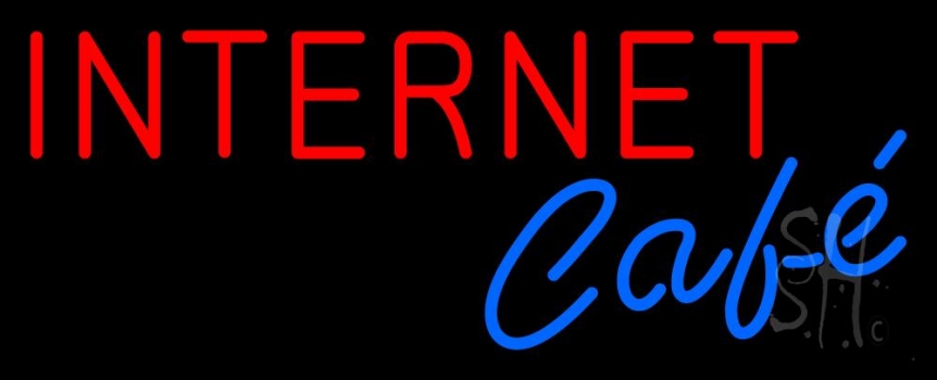 Red Internet Cafe LED Neon Sign
